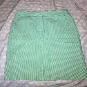 Green pin-stripped skirt!